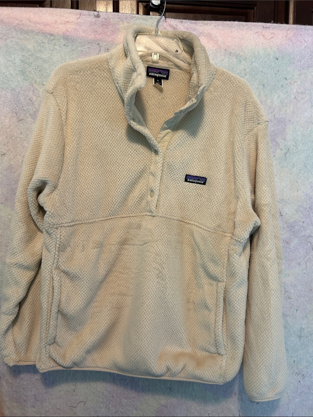 Patagonia Cream Snap-Front Fleece Pullover